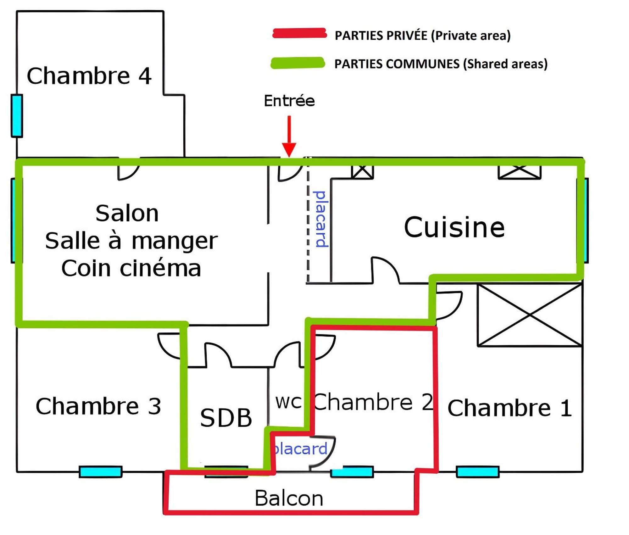En Colocation Fille, Proche Mer, Climatisation Appartement